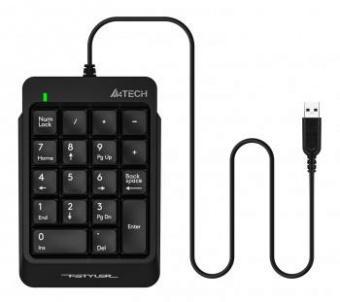 Числовой блок A4Tech Fstyler FK13P черный USB slim для ноутбука (FK13P BLACK) от магазина РЭССИ