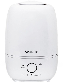 Увлажнитель воздуха Zenet ZET-409 25Вт (ультразвуковой) белый от магазина РЭССИ
