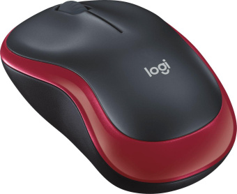 Мышь Logitech M185 красный/черный оптическая (1000dpi) беспроводная USB1.1 для ноутбука (2but) от магазина РЭССИ