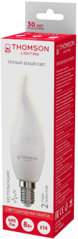 Лампа светодиодная Thomson TH-B2027 8Вт цок.:E14 свеча 220B 3000K св.свеч.бел.теп. Tail Candle (упак.:1шт) от магазина РЭССИ