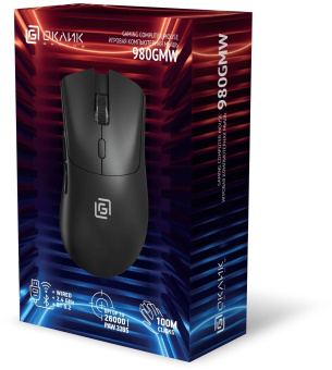 Мышь Оклик 980GMW черный оптическая 26000dpi беспров. BT/Radio USB для ноутбука 6but от магазина РЭССИ
