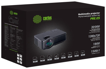Проектор Cactus CS-PRE.05WT.WXGA-A LCD 1800Lm (1280x720) 1500:1 ресурс лампы:30000часов 1xUSB typeA 2xHDMI 1.75кг от магазина РЭССИ