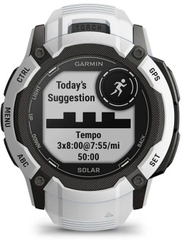 Смарт-часы Garmin Instinct 2X Solar 50мм 1" MIP корп.белый/черный рем.белый (010-02805-04) от магазина РЭССИ