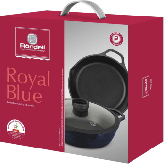 Сотейник Rondell Royal Blue RDA-1547 d=28см (с крышкой) синий от магазина РЭССИ