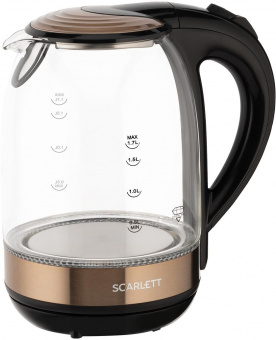 Чайник электрический Scarlett SC-EK27G81 1.7л. 2200Вт бронзовый/черный (корпус: стекло) от магазина РЭССИ