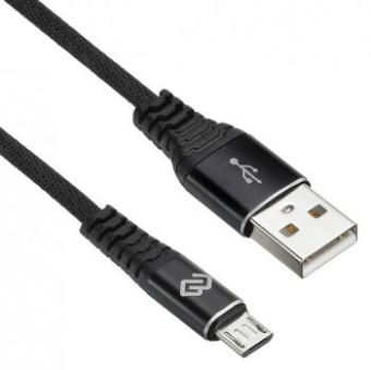 Кабель Digma MICROUSB-1.2M-BRAIDED-BLK USB (m)-micro USB (m) 1.2м черный от магазина РЭССИ