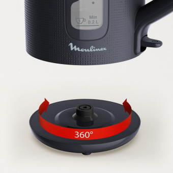 Чайник электрический Moulinex BY2M0810 1.7л. 2400Вт черный корпус: пластик (7211419022) от магазина РЭССИ