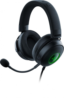 Наушники с микрофоном Razer Kraken V3 HyperSense черный 2м мониторные оголовье (RZ04-03770100-R3M1) от магазина РЭССИ