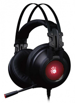 Наушники с микрофоном A4Tech Bloody G525 черный 2м мониторные оголовье (G525 BLACK) от магазина РЭССИ