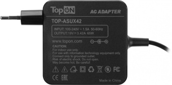 Блок питания TopON TOP-ASUX42 65W-19V 3.42A от бытовой электросети от магазина РЭССИ