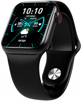 Смарт-часы SunWind SW50 38мм 1.75" TFT корп.черный рем.черный (SW50B) от магазина РЭССИ