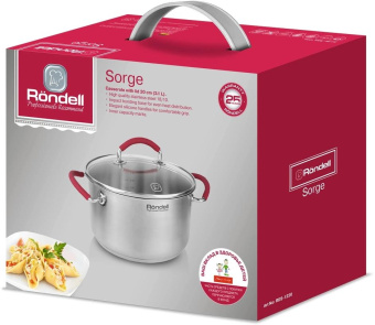 Кастрюля Rondell Sorge RDS-1220 3.1л. d=20см (с крышкой) стальной от магазина РЭССИ