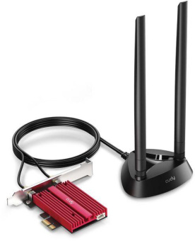 Сетевой адаптер Wi-Fi + Bluetooth Cudy WE4000 АХ5400 PCI Express (ант.внеш.съем) 1ант. от магазина РЭССИ