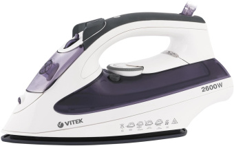Утюг Vitek VT-8356 2600Вт белый/серый от магазина РЭССИ
