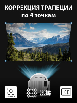 Проектор Cactus CS-PRE.01B.Full HD-A LCD 250Lm ANSI (1920x1080) 1500:1 ресурс лампы:50000часов 1xUSB typeA 1xHDMI 1кг от магазина РЭССИ