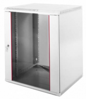 Шкаф коммутационный ЦМО ШРН-ЭКОНОМ (ШРН-Э-15.650) настенный 15U 600x650мм пер.дв.стекл 65кг серый 600мм 26.6кг 180град. 746мм от магазина РЭССИ