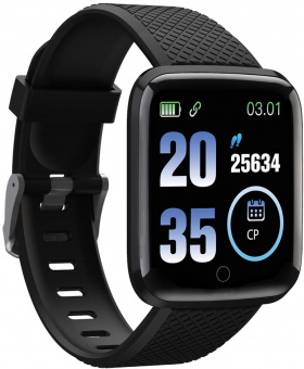 Смарт-часы SunWind SW25 1.3" TFT корп.черный рем.черный (SW25B) от магазина РЭССИ