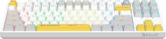 Клавиатура A4Tech Bloody S87 Energy механическая белый/желтый USB for gamer LED (S87 USB ENERGY WHITE) от магазина РЭССИ
