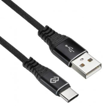 Кабель Digma TYPE-C-2M-BRAIDED-BLK USB (m)-USB Type-C (m) 2м черный от магазина РЭССИ