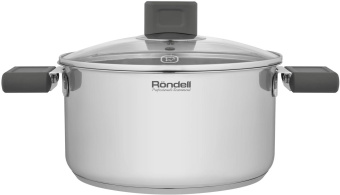 Кастрюля Rondell Quadro RDS-1596 3.1л. d=20см (с крышкой) стальной от магазина РЭССИ
