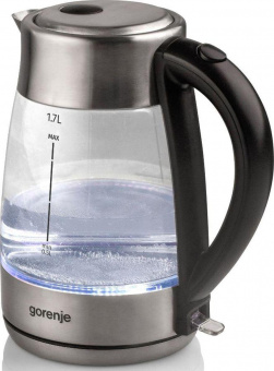 Чайник электрический Gorenje K17GE 1.7л. 2150Вт черный (корпус: стекло) от магазина РЭССИ