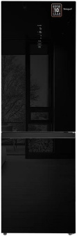 Холодильник Weissgauff WRK 185 Total NoFrost Inverter Black Glass 2-хкамерн. черный инвертер от магазина РЭССИ