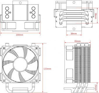Устройство охлаждения(кулер) ID-Cooling SE-903-XT Soc-AM4/1151/1200/1700 4-pin 14-26dB Al+Cu 130W 650gr LED Ret от магазина РЭССИ
