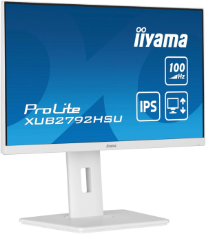 Монитор Iiyama 27" ProLite XUB2792HSU-W6 белый IPS LED 0.4ms 16:9 HDMI M/M матовая HAS Piv 1300:1 250cd 178гр/178гр 1920x1080 100Hz DP FHD USB 5.7кг от магазина РЭССИ