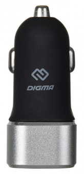 Автомобильное зар./устр. Digma DGCC-2U-QC3.0-BS 30W 3A+2.4A (QC) 2xUSB универсальное черный от магазина РЭССИ