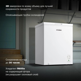 Морозильный ларь Hyundai CH1505 белый от магазина РЭССИ