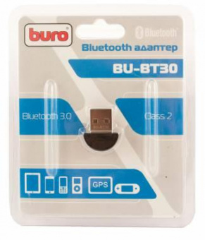 Адаптер USB Buro BU-BT30 Bluetooth 3.0+EDR class 2 10м черный от магазина РЭССИ