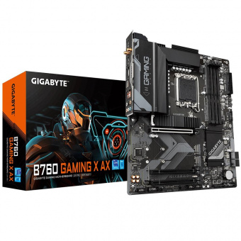 Материнская плата Gigabyte B760 GAMING X AX Soc-1700 Intel B760 4xDDR5 ATX AC`97 8ch(7.1) 2.5Gg RAID+HDMI+DP от магазина РЭССИ