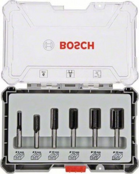 Набор фрез по дер. Bosch 2607017466 d(посад.)=8мм (фрезеры) (упак.:6шт) от магазина РЭССИ