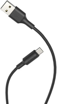 Кабель Hoco X25 Soarer X25 USB (m)-USB Type-C (m) 1м черный коробка от магазина РЭССИ