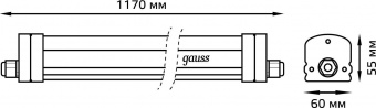 Светильник Gauss Universal 843425236 36Вт 4000K белый от магазина РЭССИ