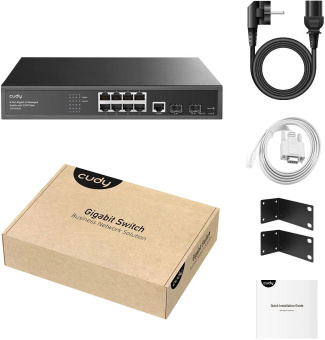 Коммутатор Cudy GS2008S2 (L2) 8x1Гбит/с 2SFP управляемый от магазина РЭССИ