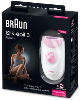 Эпилятор Braun SE-3270 скор.:2 насад.:3 от электр.сети белый/розовый от магазина РЭССИ