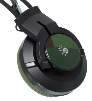 Наушники с микрофоном A4Tech Bloody J450 черный/зеленый 1.8м мониторные оголовье (J450) от магазина РЭССИ