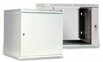 Шкаф коммутационный ЦМО ШРН-ЭКОНОМ (ШРН-Э-9.500) настенный 9U 600x520мм пер.дв.стекл 75кг серый 470мм 17.6кг 180град. 480мм от магазина РЭССИ
