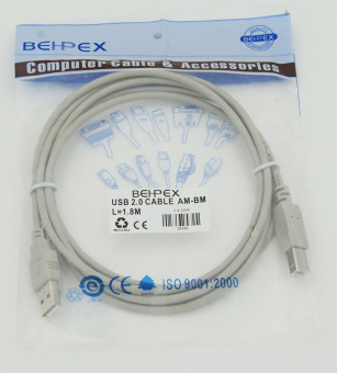 Кабель 218998 USB A(m) USB B(m) 1.8м серый (упак.:1шт) от магазина РЭССИ