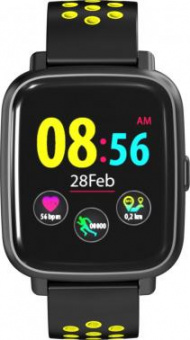 Смарт-часы Jet Sport SW-5 52мм 1.44" IPS корп.черный рем.желтый (SW-5 YELLOW) от магазина РЭССИ