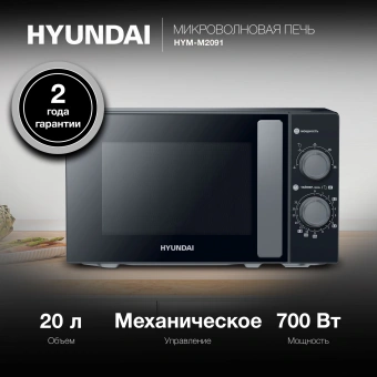 Микроволновая Печь Hyundai HYM-M2091 20л. 700Вт черный от магазина РЭССИ