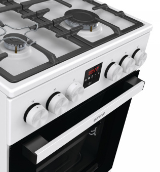 Плита Газовая Gorenje GGI5C20WF-B белый (стеклянная крышка) реш.чугун от магазина РЭССИ