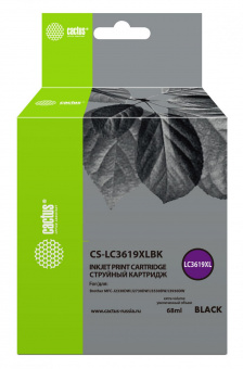 Картридж струйный Cactus CS-LC3619XLBK черный (68мл) для Brother MFC-J2330DW/J2730DW/J3530DW/J3930DW от магазина РЭССИ