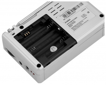 Радиоприемник портативный Hyundai H-PSR160 серебристый USB microSD от магазина РЭССИ