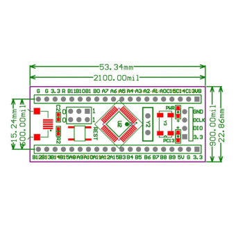 STM32F103C6T6  отладочная плата Ардуино KZY-6T6 от магазина РЭССИ