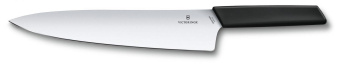 Нож кухонный Victorinox Swiss Modern (6.9013.25B) стальной разделочный лезв.250мм прямая заточка черный блистер от магазина РЭССИ