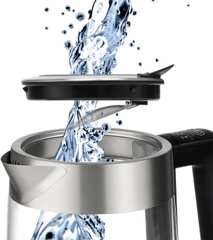 Чайник электрический Polaris PWK 1725CGLD 1.7л. 2200Вт серебристый матовый корпус: стекло/металл от магазина РЭССИ