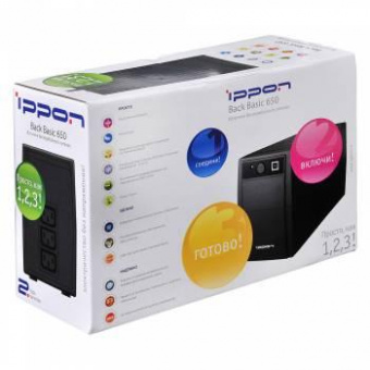 Источник бесперебойного питания Ippon Back Basic 650 360Вт 650ВА черный от магазина РЭССИ