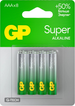 Батарея GP Super Alkaline 24AA21-2CRSBC8 AAA (8шт) блистер от магазина РЭССИ